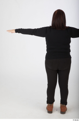 Whole Body Woman T poses Casual Chubby Standing Street photo references